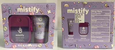 Label (Mistify Sugar Rush Hand Sanitizer Compressed)